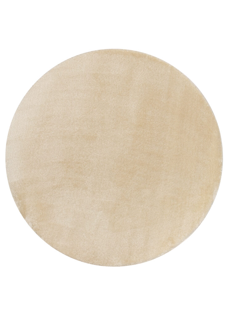 Teppich Cuddle Rund Anti-Rutsch Beige Shaggy