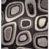 Teppich Dream Modern Grau Schwarz Kreise Kurzflor Design