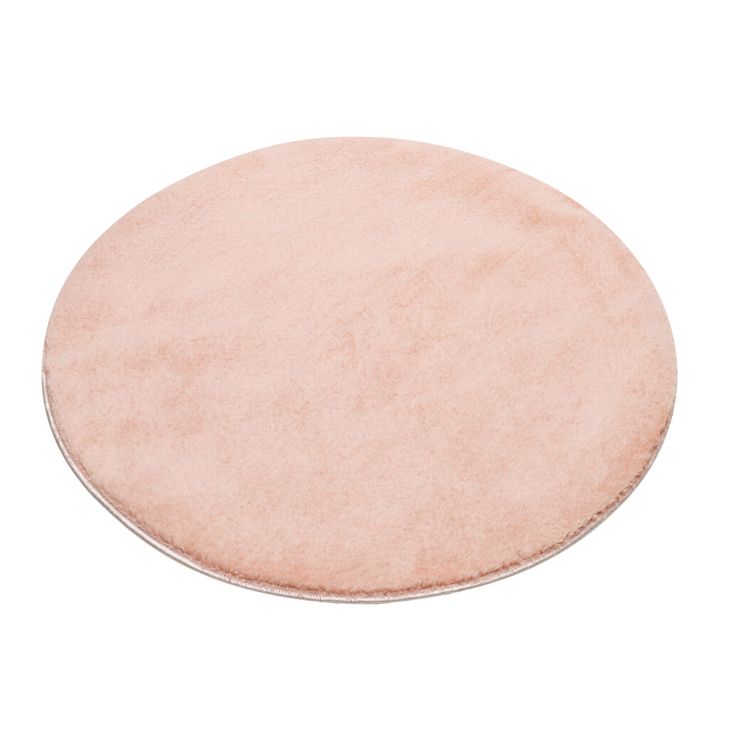 Teppich Cuddle Rund Anti-Rutsch Rosa Shaggy