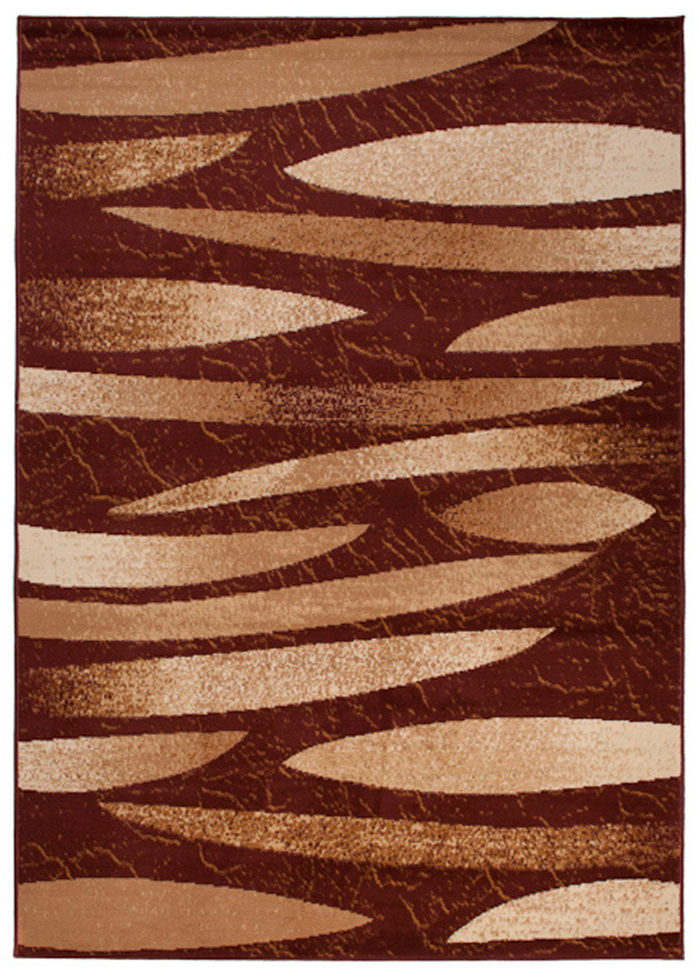 Teppich Dream Modern Kurzflor Braun Beige Meliert Streifen