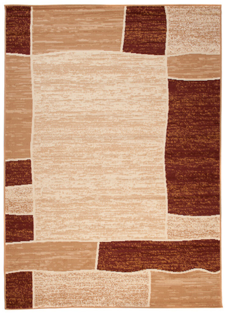 Teppich Dream Modern Kurzflor Beige Braun Vierecke Design
