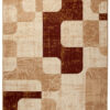 Teppich Dream Kurzflor Beige Creme Braun Retro Vierecke