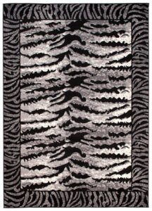 Teppich Dream Modern Kurzflor Grau Creme Schwarz Tiger Optik
