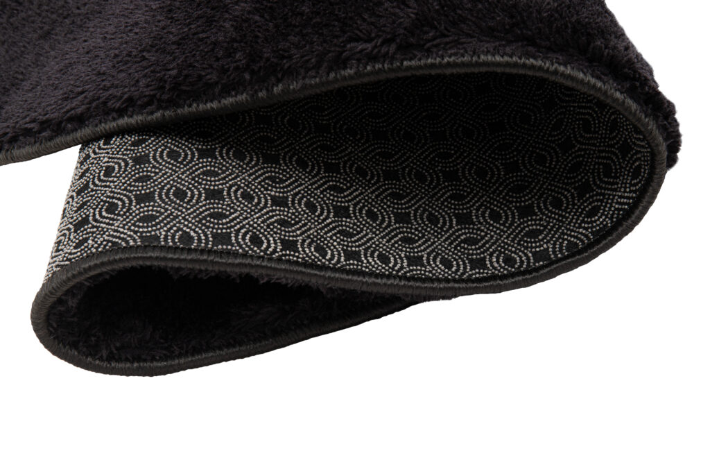 Teppich Cuddle Rund Anti-Rutsch Schwarz Shaggy