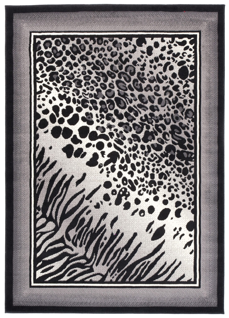 Teppich Dream Modern Kurzflor Grau Creme Tiermotiv