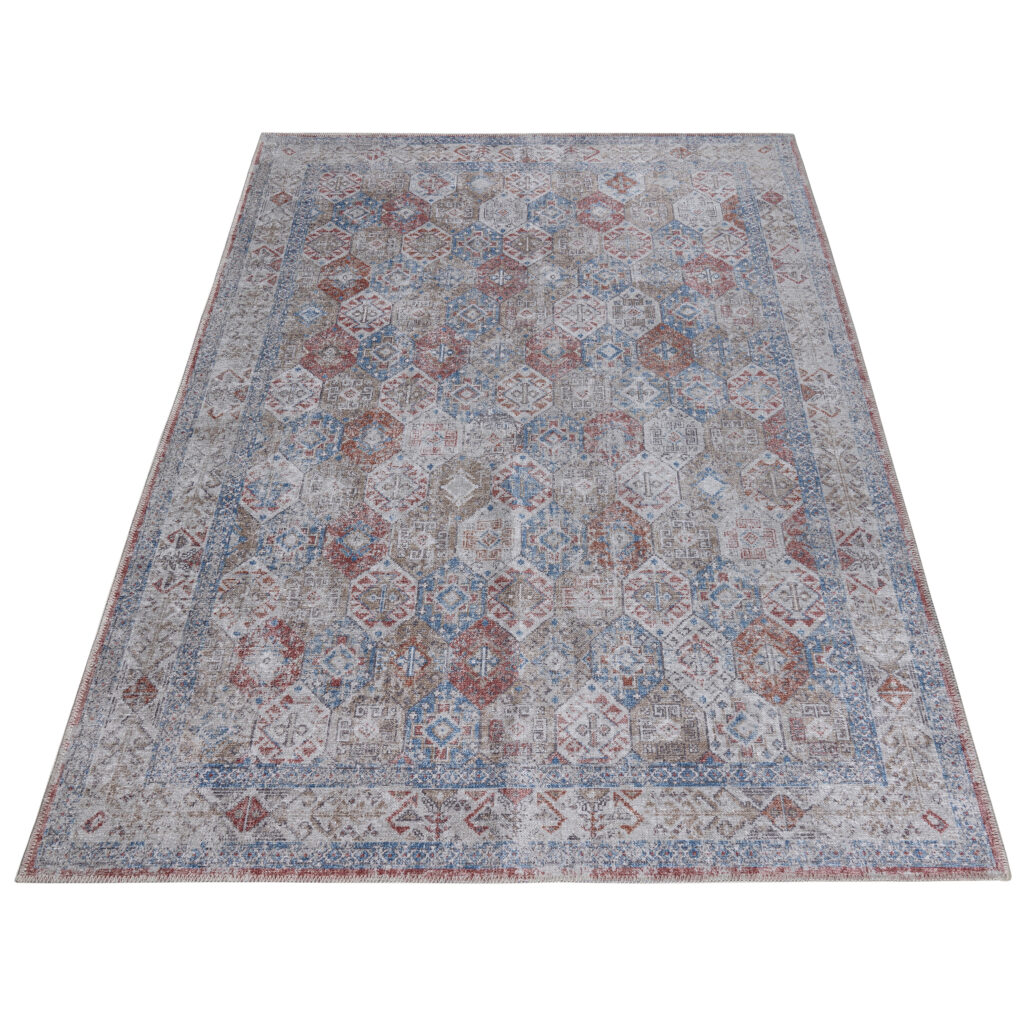 Teppich Ritz Mehrfarbig Mosaik Vintage