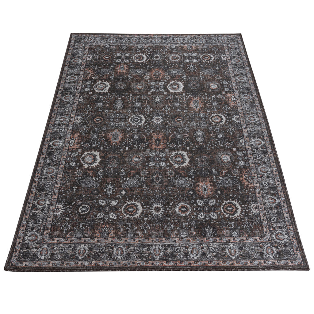 Teppich Ritz Braun Schwarz Ornament