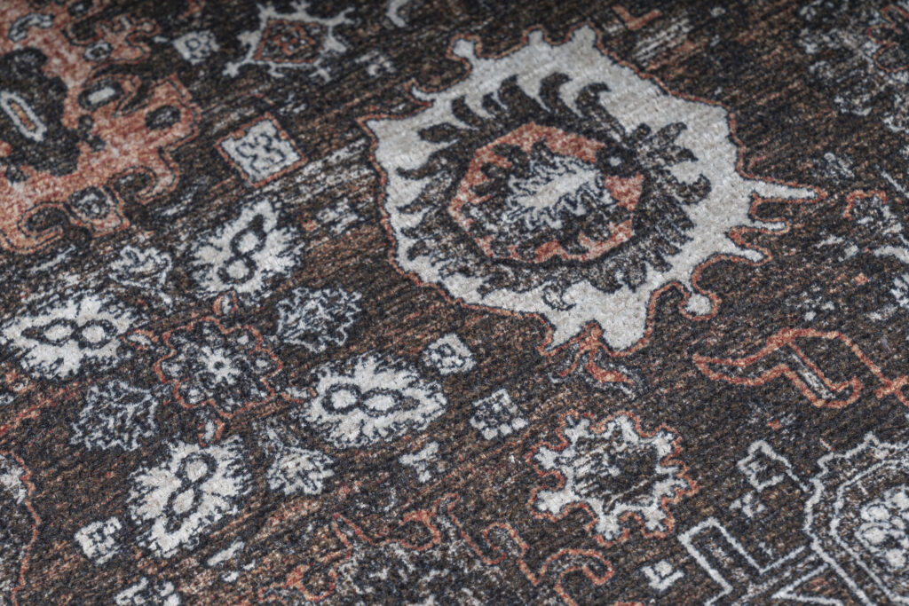 Teppich Ritz Braun Schwarz Ornament
