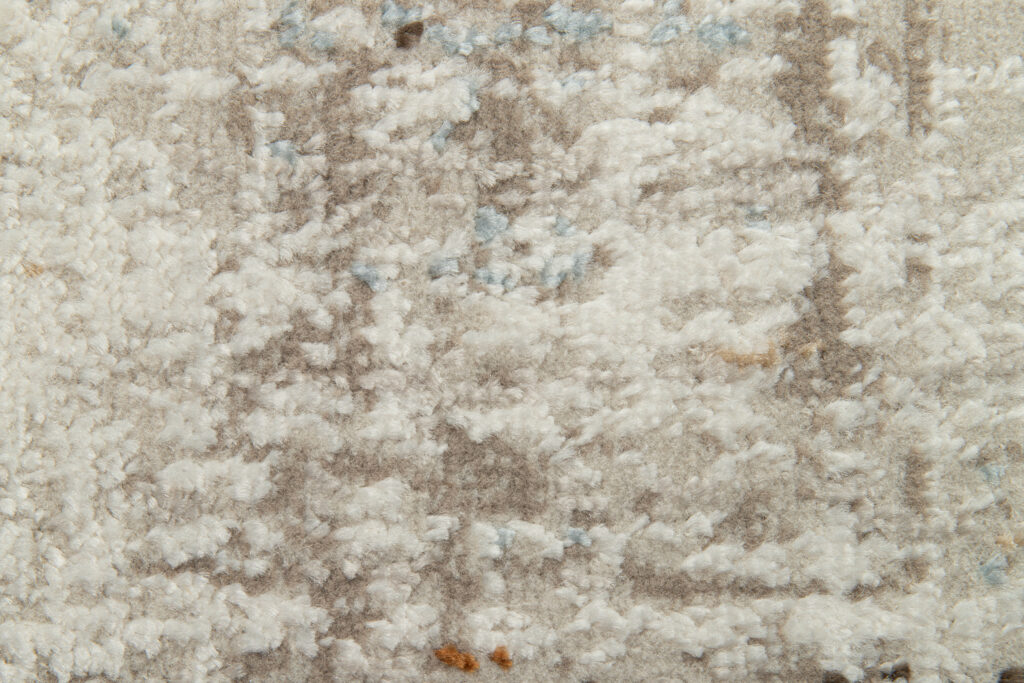 Teppich Retro Grau Rostbraun Blau Linien Modern