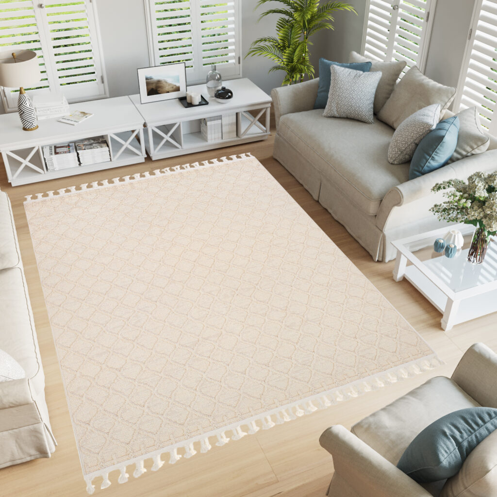 Teppich Outdoor Rio Loop Creme Trellis