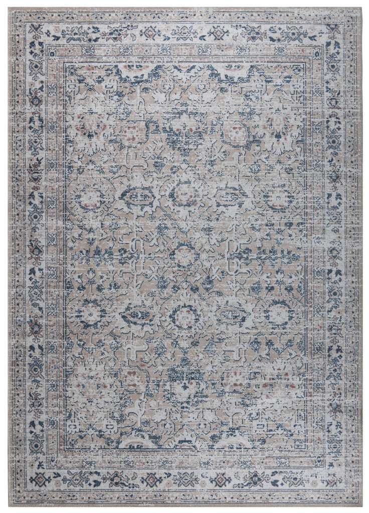 Teppich Ritz Beige Blau Ornament