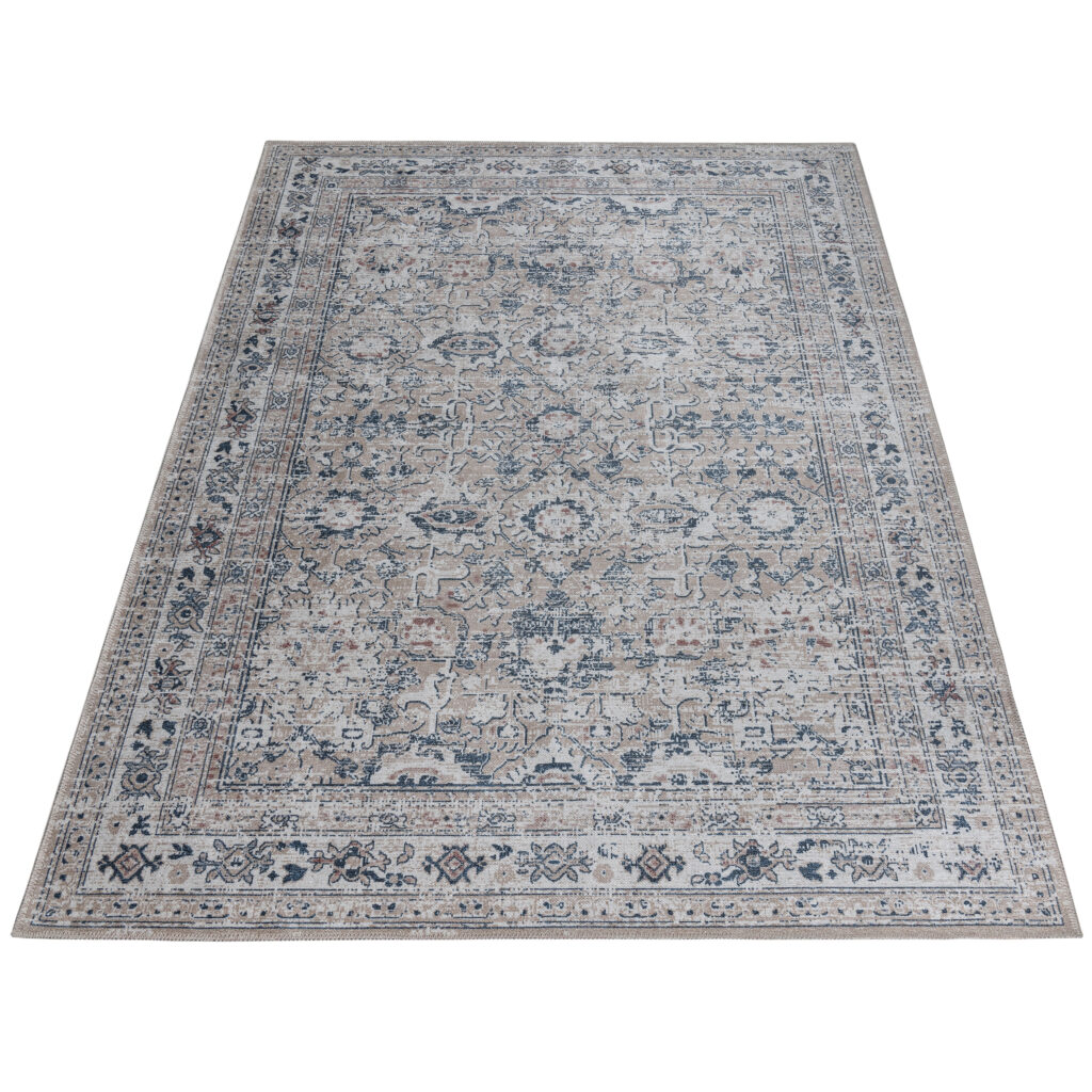 Teppich Ritz Beige Blau Ornament