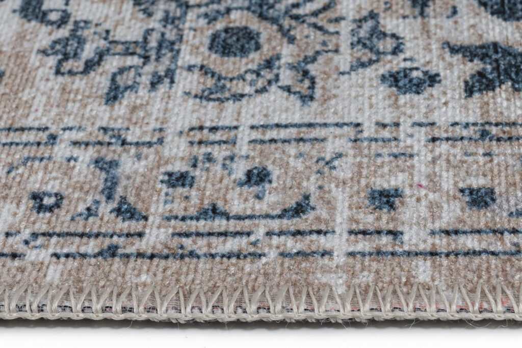 Teppich Ritz Beige Blau Ornament