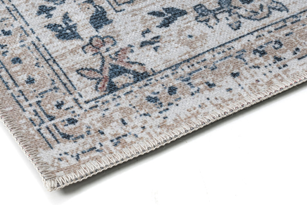 Teppich Ritz Beige Blau Ornament