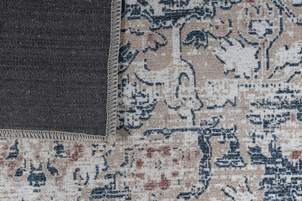 Teppich Ritz Beige Blau Ornament