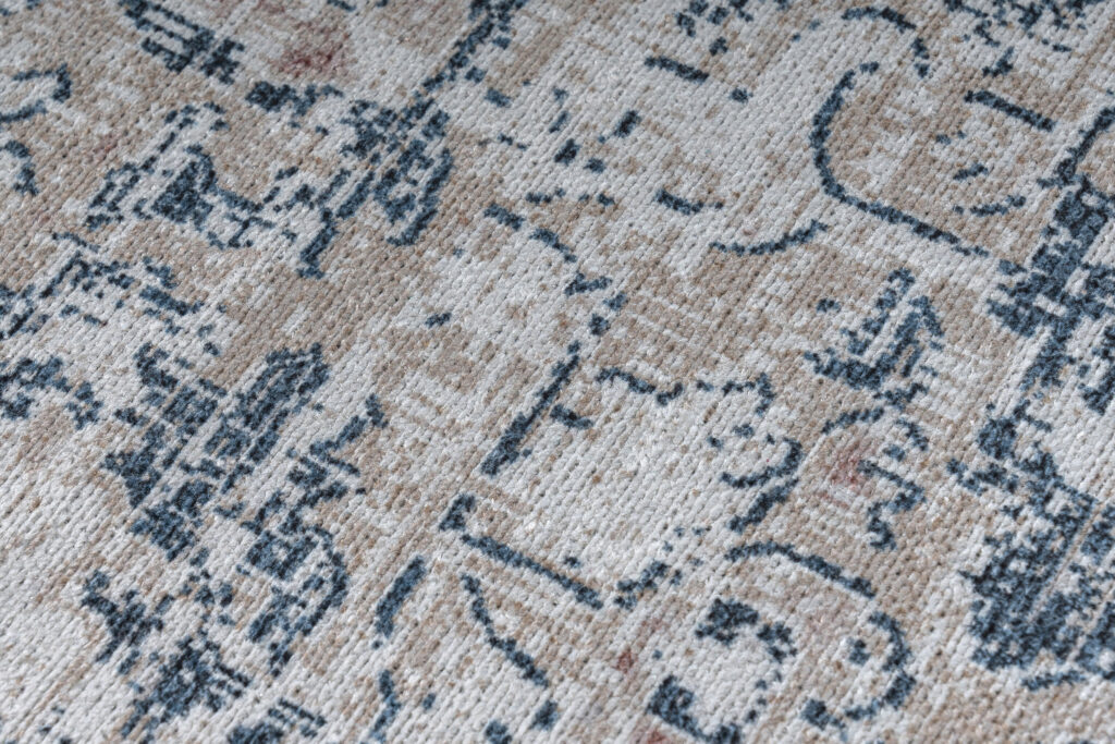 Teppich Ritz Beige Blau Ornament