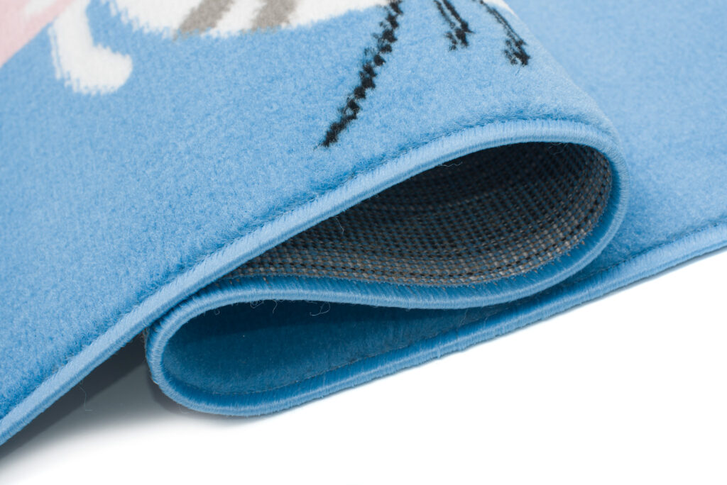 Teppich Jolly Kurzflor Kinderteppich Spielmatte Blau Grau Rosa Katzen