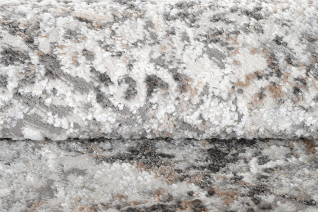 Teppich Valley Rund Grau Beige Vintage Ornamente