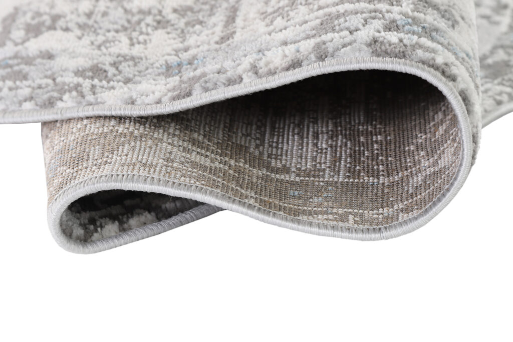 Teppich Valley Rund Grau Blau Vintage Floral