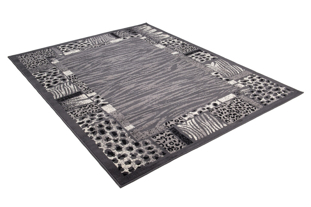 Teppich Dream Kurzflor Grau Creme Modern Tiermotiv Design