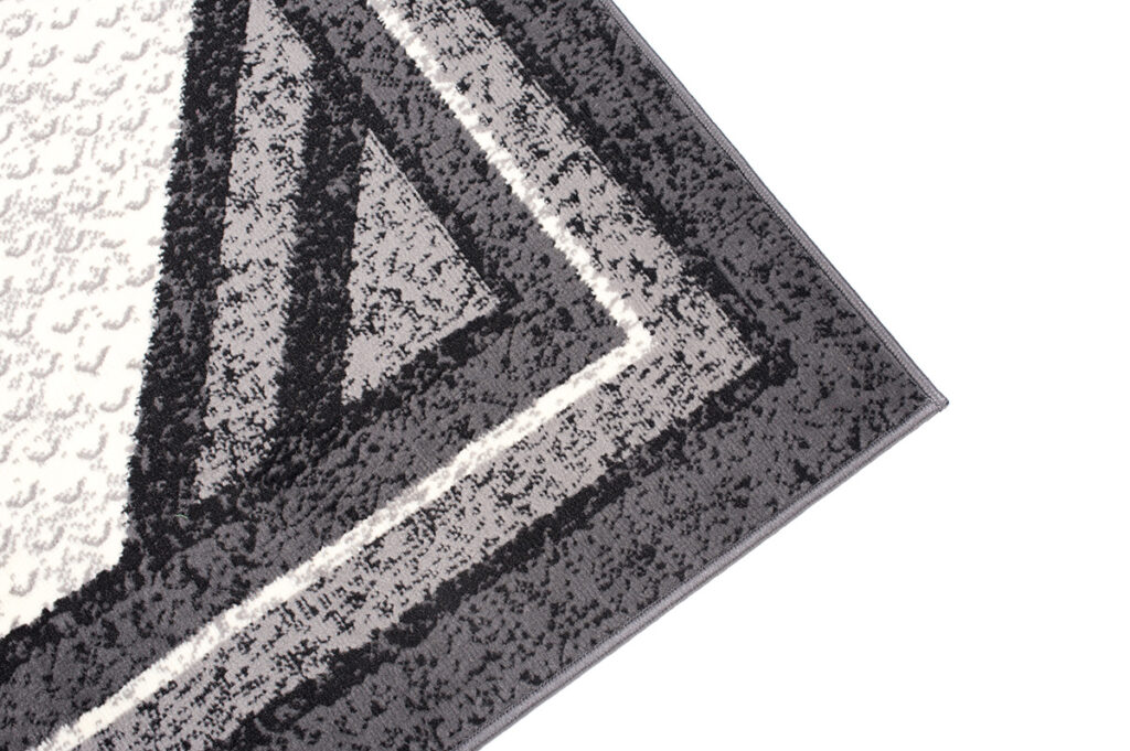 Teppich Dream Kurzflor Grau Creme Schwarz Meliert Modern