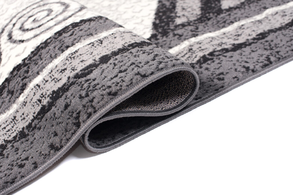 Teppich Dream Kurzflor Grau Creme Schwarz Meliert Modern