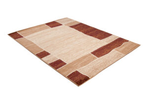 Teppich Dream Modern Kurzflor Beige Braun Vierecke Design