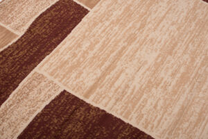 Teppich Dream Modern Kurzflor Beige Braun Vierecke Design
