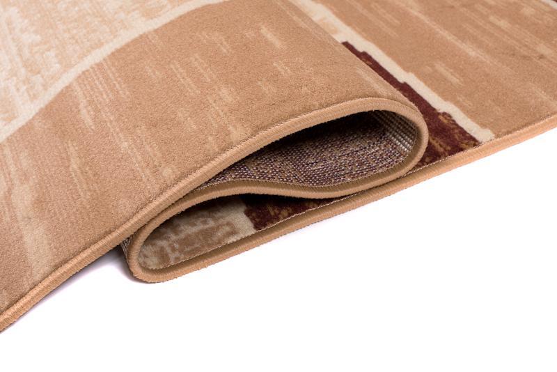 Teppich Dream Modern Kurzflor Beige Braun Vierecke Design