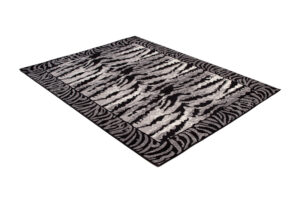 Teppich Dream Modern Kurzflor Grau Creme Schwarz Tiger Optik