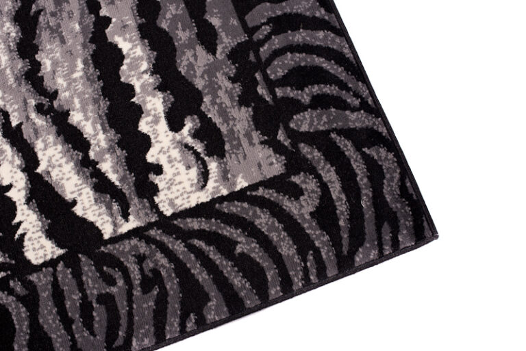 Teppich Dream Modern Kurzflor Grau Creme Schwarz Tiger Optik