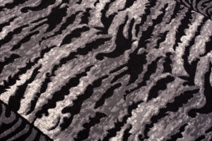 Teppich Dream Modern Kurzflor Grau Creme Schwarz Tiger Optik