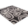 Teppich Dream Modern Grau Schwarz Kreise Kurzflor Design