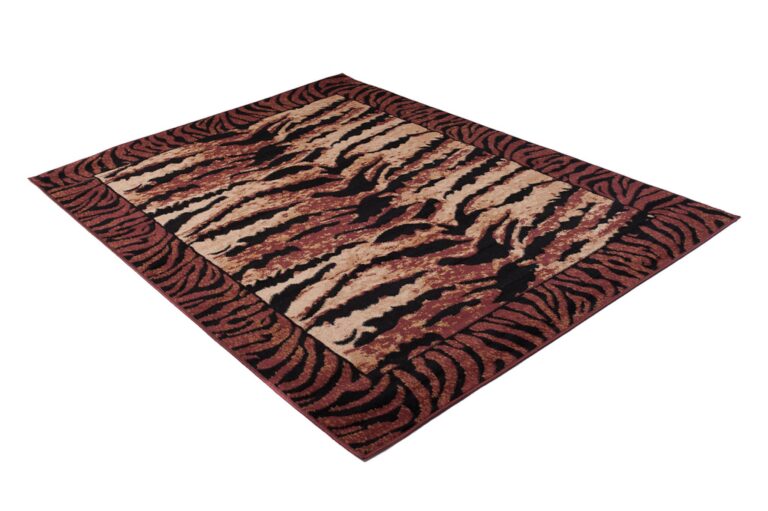 Teppich Dream Modern Kurzflor Braun Beige Schwarz Tiger Design