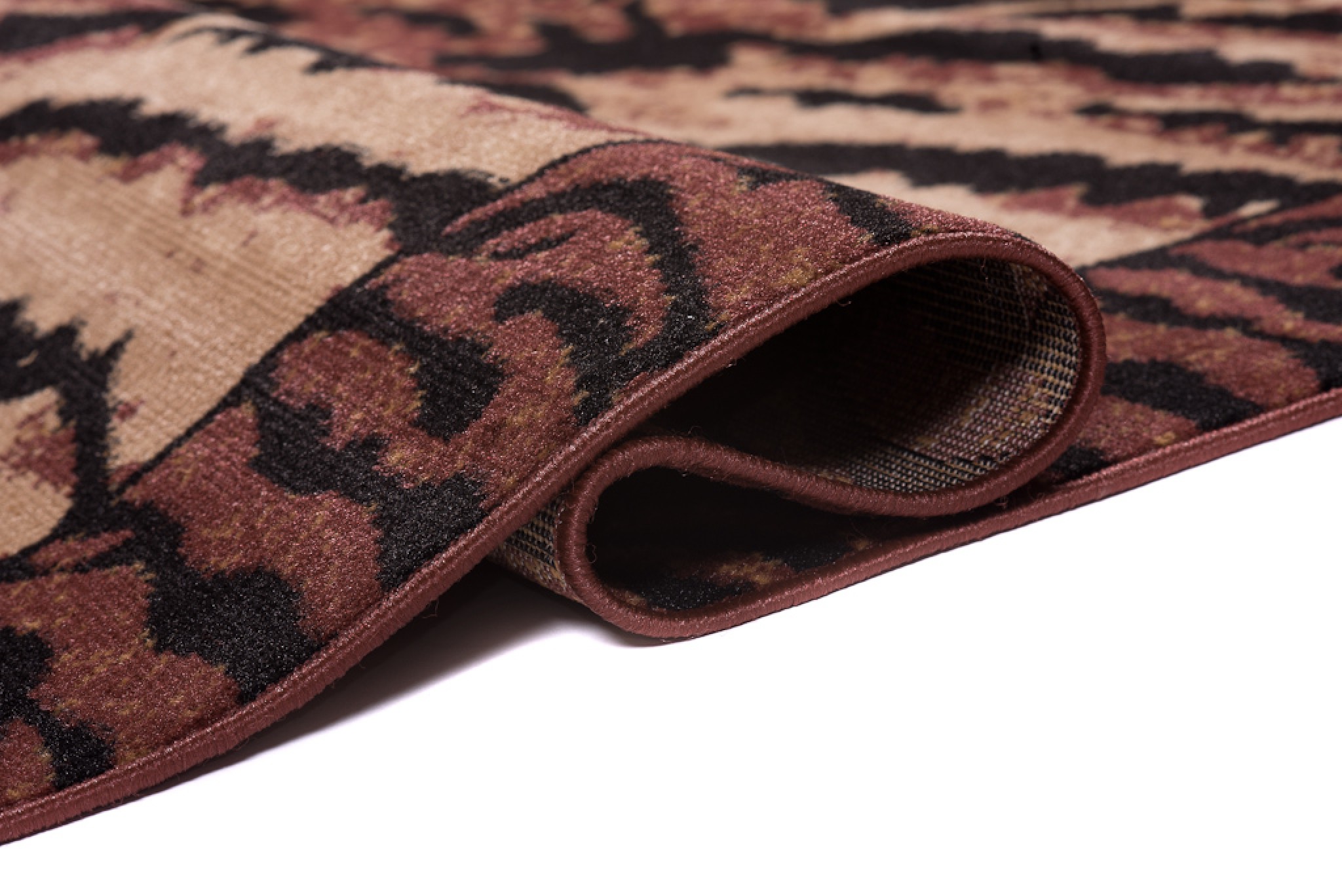 Teppich Dream Modern Kurzflor Braun Beige Schwarz Tiger Design