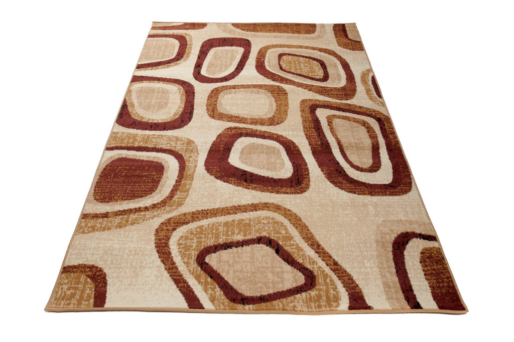 Teppich Dream Kurzflor Modern Beige Hellbraun Meliert Kreise