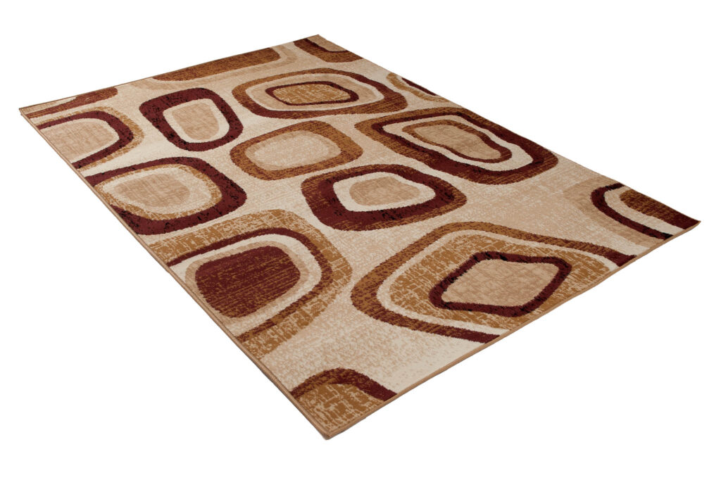 Teppich Dream Kurzflor Modern Beige Hellbraun Meliert Kreise
