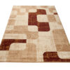 Teppich Dream Kurzflor Beige Creme Braun Retro Vierecke