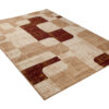 Teppich Dream Kurzflor Beige Creme Braun Retro Vierecke