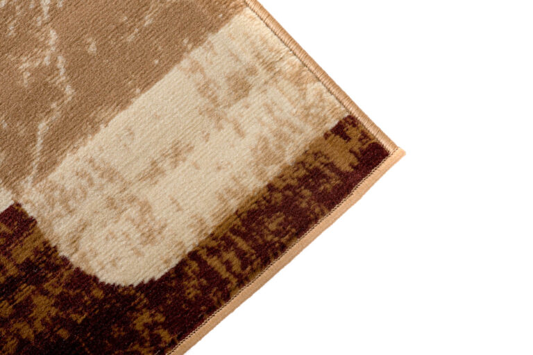 Teppich Dream Kurzflor Beige Creme Braun Retro Vierecke