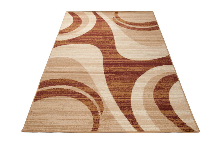 Teppich Dream Modern Kurzflor Hellbraun Meliert Wellen