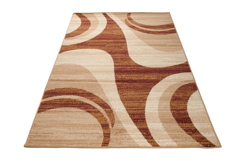 Teppich Dream Modern Kurzflor Hellbraun Meliert Wellen