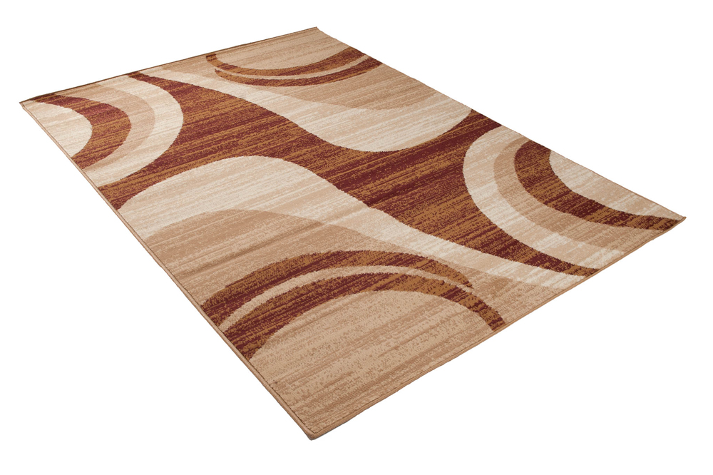 Teppich Dream Modern Kurzflor Hellbraun Meliert Wellen