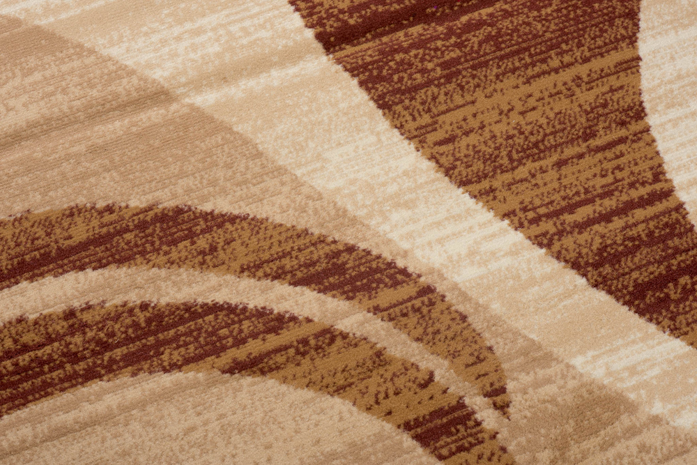 Teppich Dream Modern Kurzflor Hellbraun Meliert Wellen