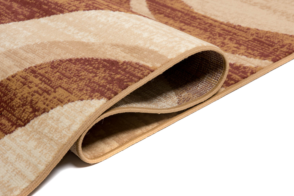 Teppich Dream Modern Kurzflor Hellbraun Meliert Wellen