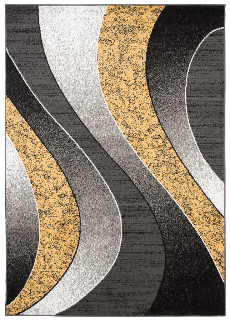 Teppich Dream Modern Grau Gelb Wellen