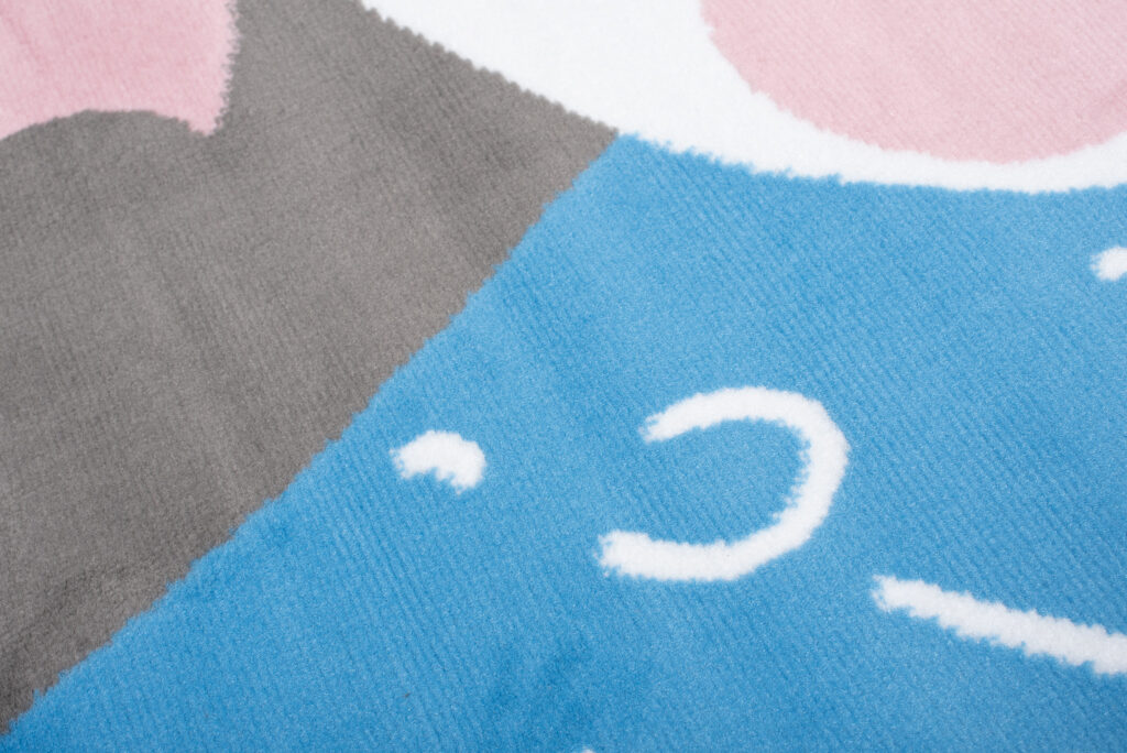 Teppich Jolly Kurzflor Kinderteppich Spielmatte Blau Grau Rosa Panda
