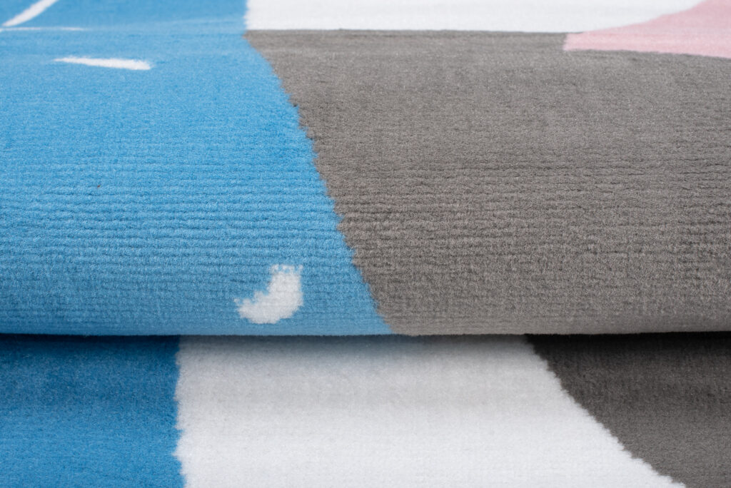 Teppich Jolly Kurzflor Kinderteppich Spielmatte Blau Grau Rosa Panda