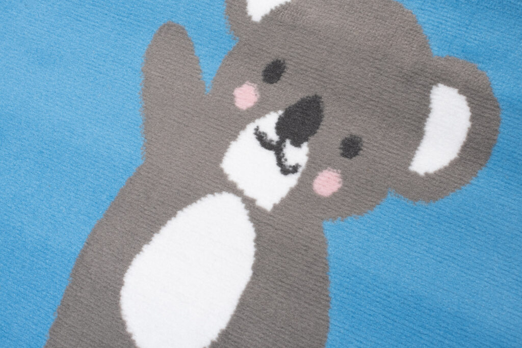 Teppich Jolly Kurzflor Kinderteppich Spielmatte Blau Grau Koalabär
