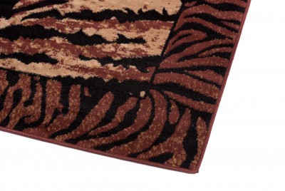 Teppich Dream Modern Kurzflor Braun Beige Schwarz Tiger Design